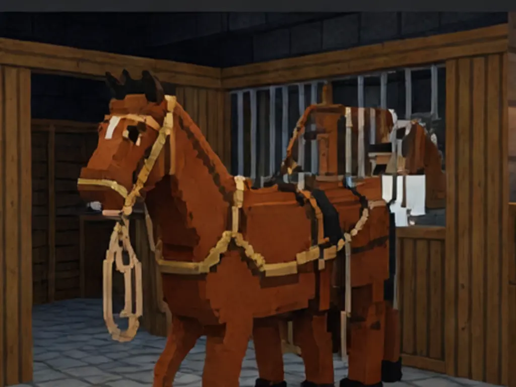 Minecraft-style guide artwork for the Stable Master NPC at United Factions spawn.