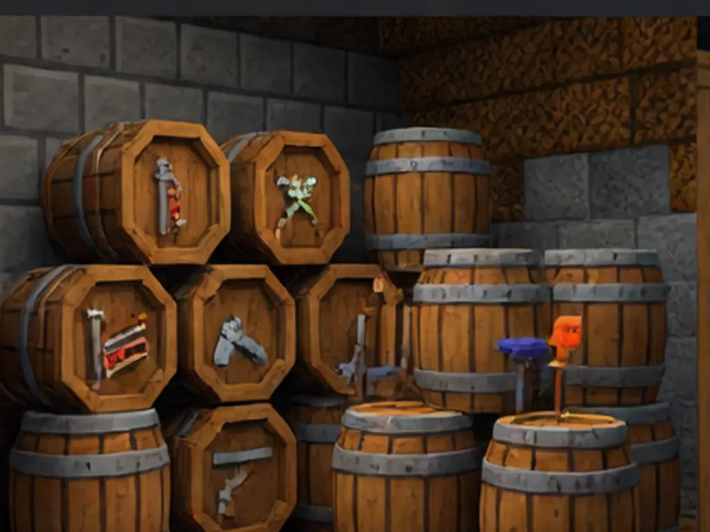 Minecraft-style guide artwork for the Warehouse NPC at United Factions spawn.
