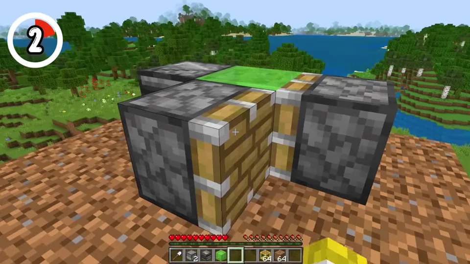 Screenshot of the flying TNT dropper machine from the referenced BlazedMC video.