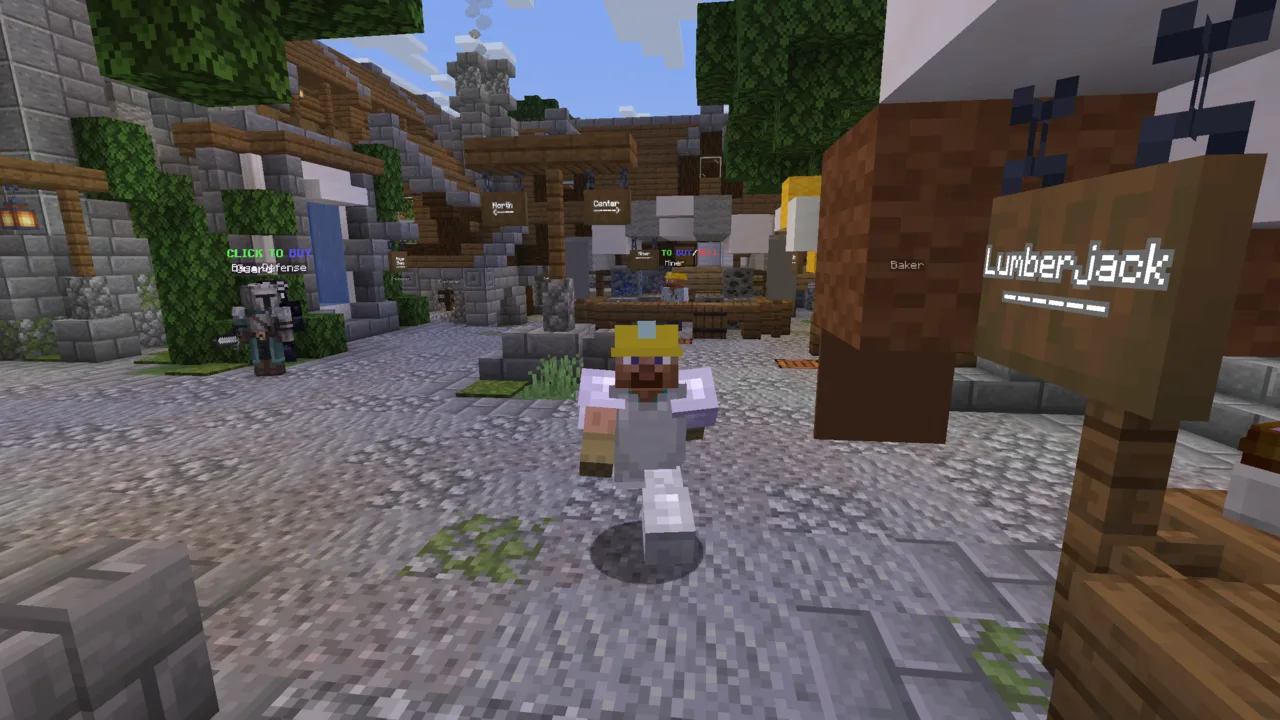 Minecraft market stalls for the physical gold economy.