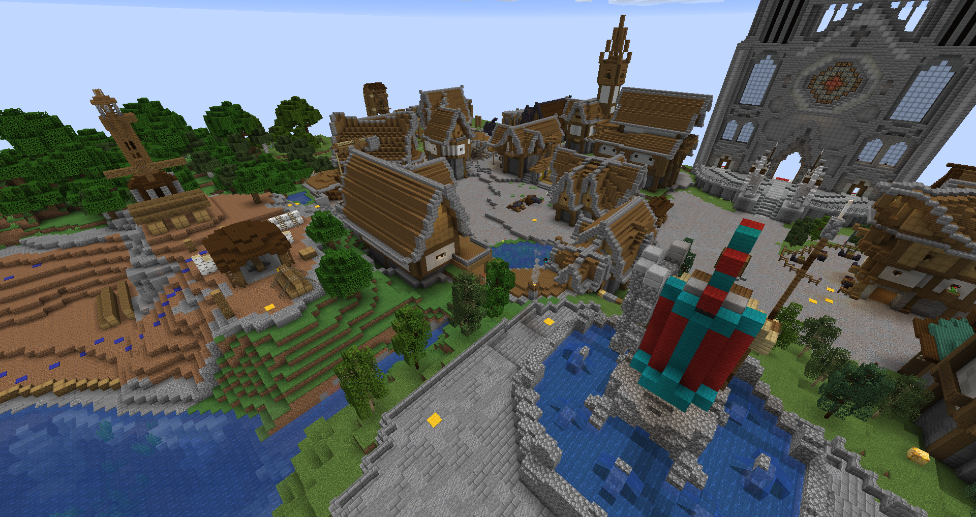 Minecraft faction castle at United Factions