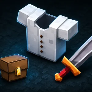 Iron Supporter pack with iron armor, a locked reward chest and sword