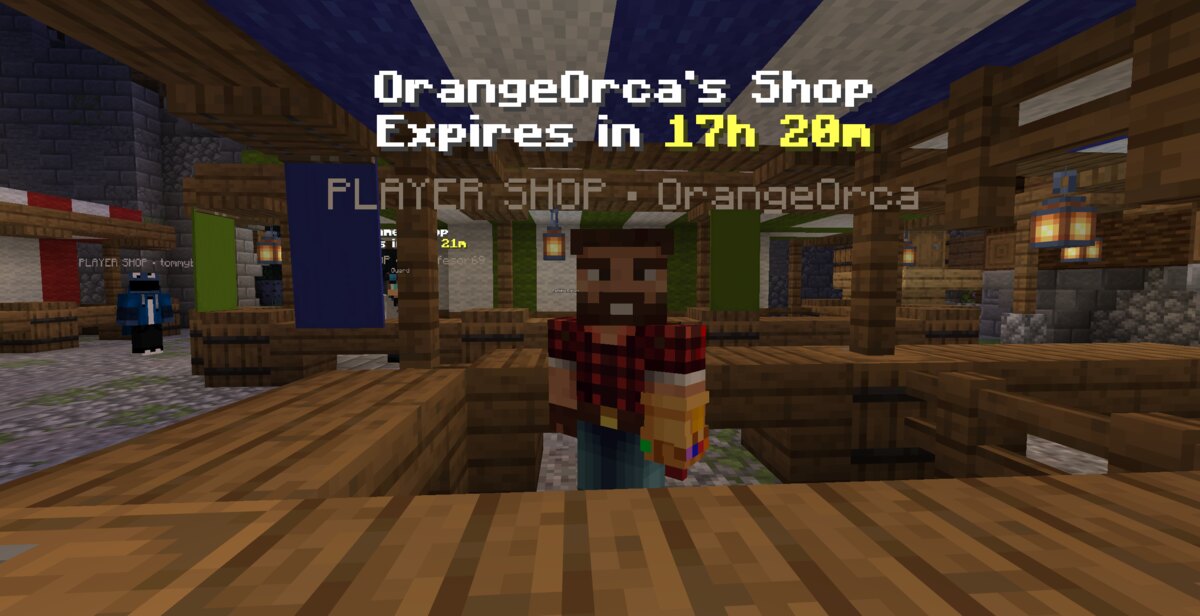 A player shop at spawn